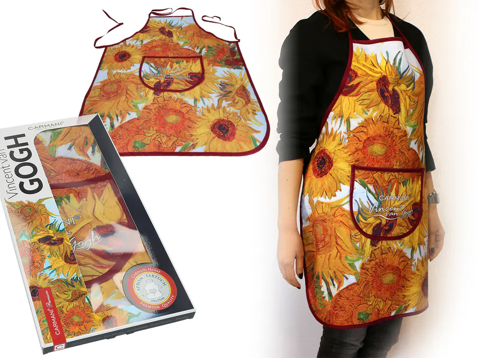 ⁨Kitchen apron - V. van Gogh, Sunflowers (CARMANI)⁩ at Wasserman.eu