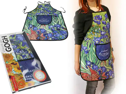 ⁨Kitchen apron - V. van Gogh, Irises (CARMANI)⁩ at Wasserman.eu