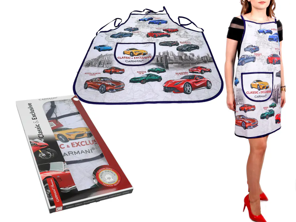 ⁨Kitchen apron - Classic & Exclusive, modern car (CARMANI)⁩ at Wasserman.eu