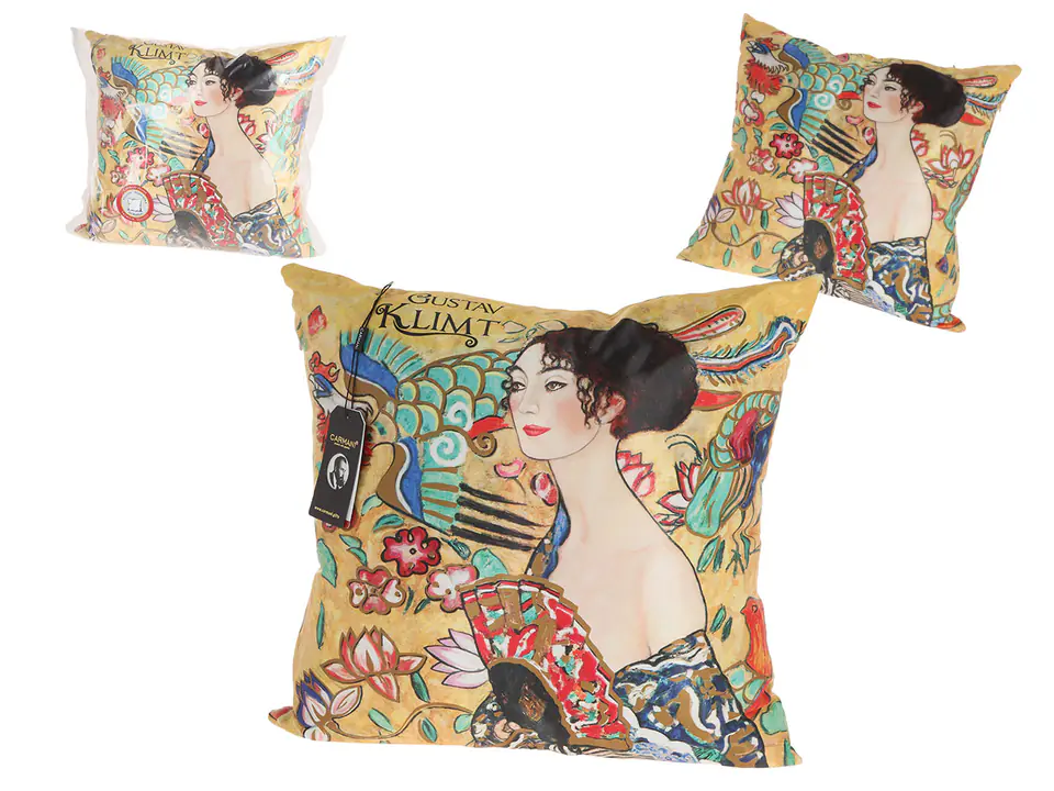 ⁨Pillow with filling/zipper - G. Klimt, Woman with a fan (CARMANI)⁩ at Wasserman.eu