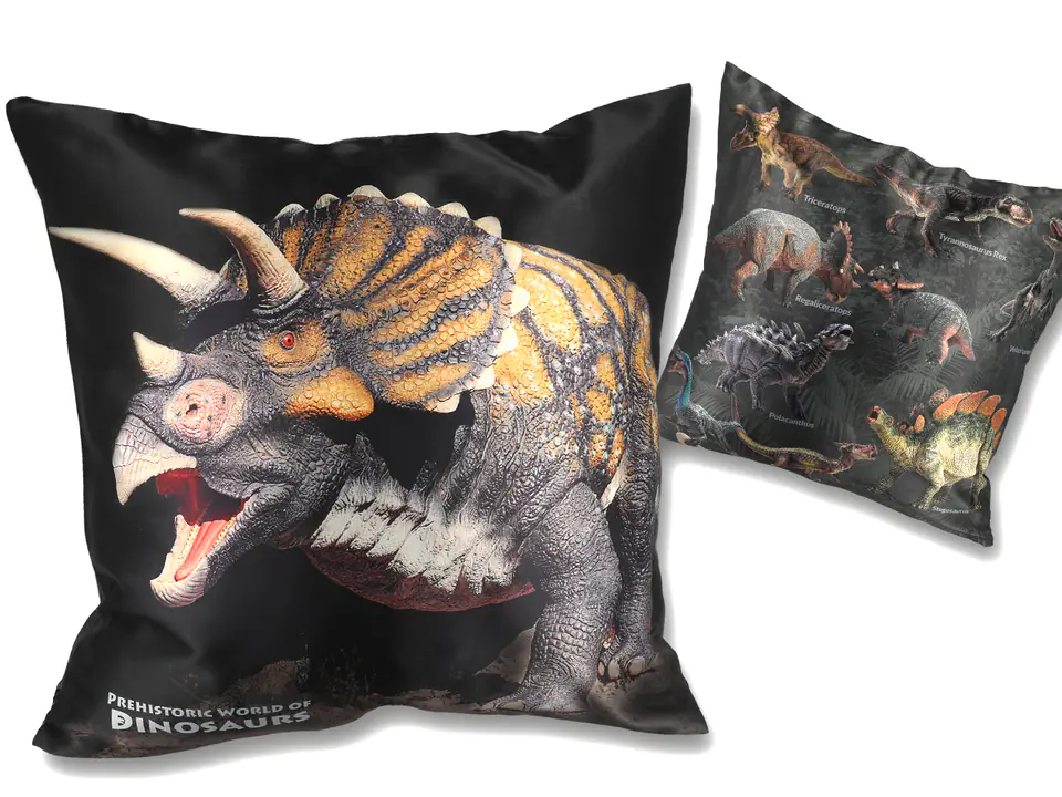 ⁨Poduszka z wypełnieniem/suwak - Prehistoric  World of Dinosaurs (CARMANI)⁩ w sklepie Wasserman.eu