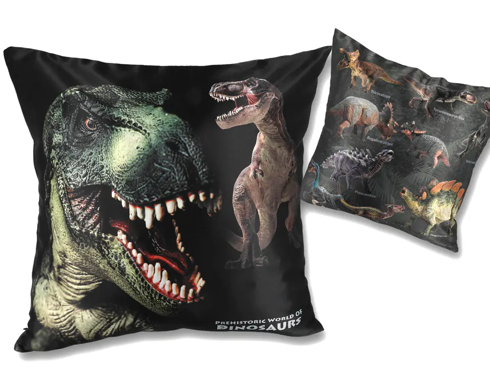 ⁨Pillow with filling/slider - Prehistoric World of Dinosaurs (CARMANI)⁩ at Wasserman.eu