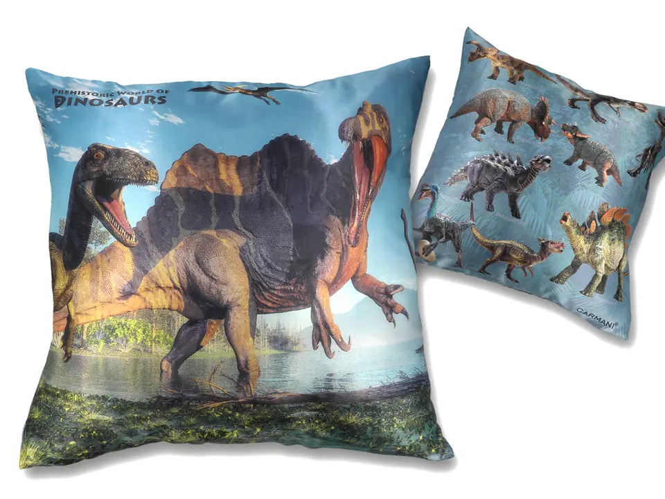 ⁨Pillow with filling/slider - Prehistoric World of Dinosaurs (CARMANI)⁩ at Wasserman.eu