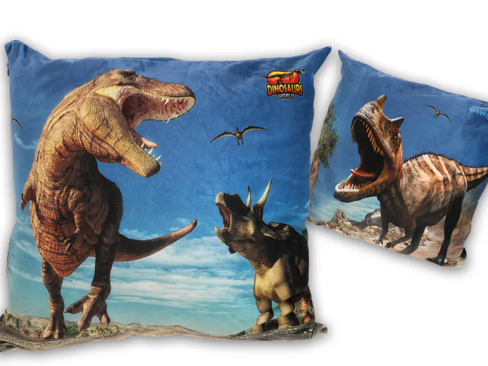 ⁨Poduszka z wypełnieniem/suwak - Prehistoric  World of Dinosaurs (CARMANI)⁩ w sklepie Wasserman.eu