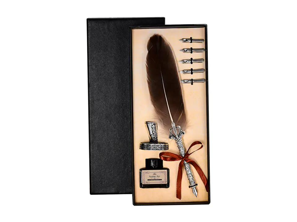 ⁨Stationery set - Pen with interchangeable nibs and ink (pattern to choose from)⁩ at Wasserman.eu
