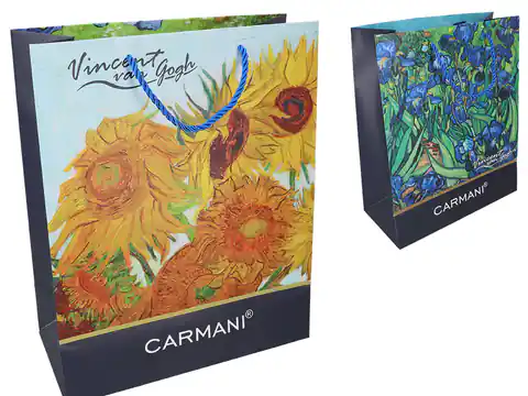 ⁨Gift bag - V. van Gogh, Irises, Sunflowers (CARMANI)⁩ at Wasserman.eu