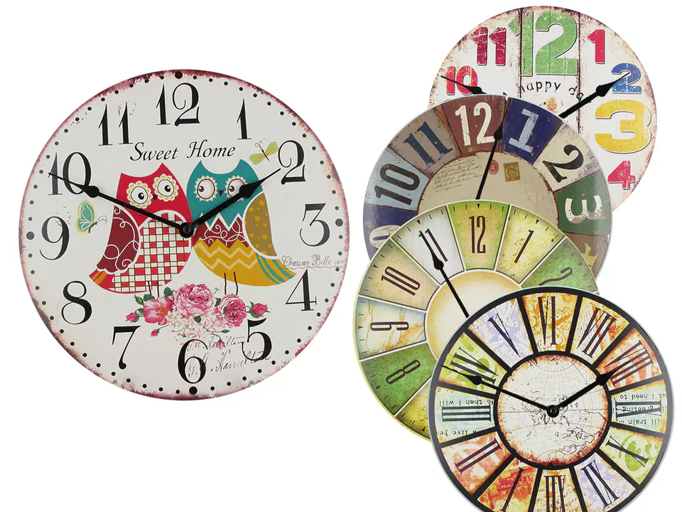 ⁨Wall clock (pattern to choose from)⁩ at Wasserman.eu