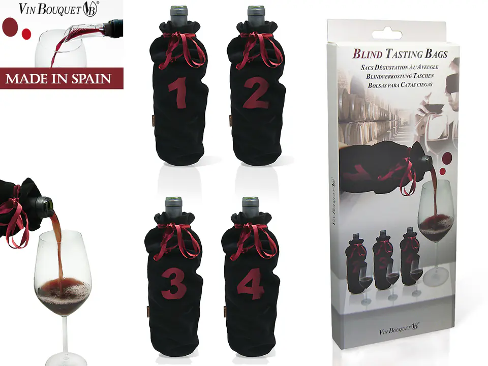 ⁨Wine tasting set (bottle covers)⁩ at Wasserman.eu