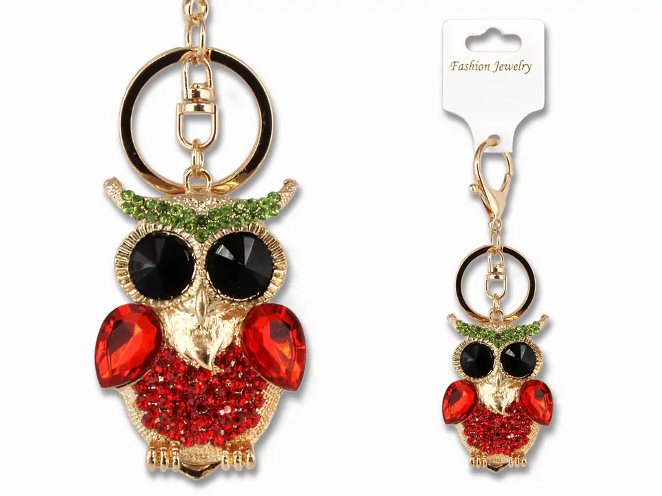 ⁨Bag tag/Key ring - red owl⁩ at Wasserman.eu