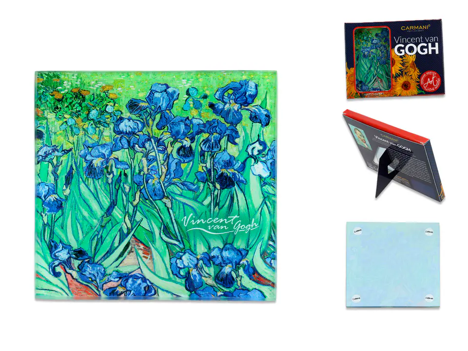 ⁨Podkładka szklana - V. van Gogh, Irysy (CARMANI)⁩ w sklepie Wasserman.eu