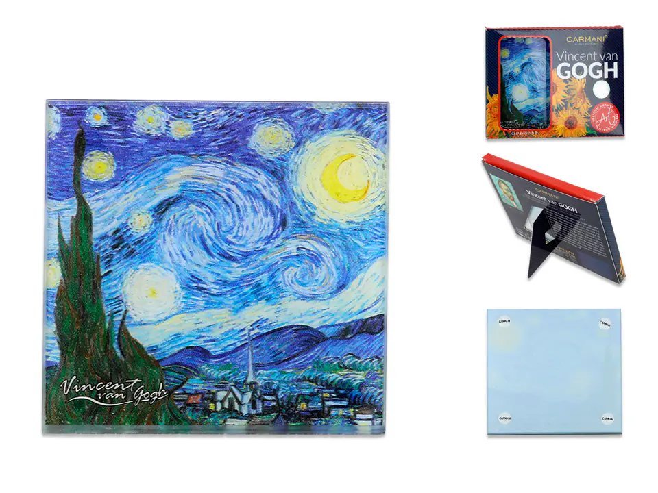 ⁨Podkładka szklana - V. van Gogh, Gwiaździsta Noc (CARMANI)⁩ w sklepie Wasserman.eu