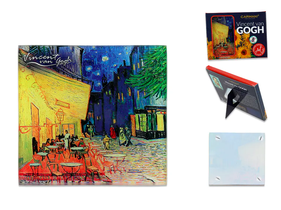 ⁨Podkładka szklana - V. van Gogh, Taras Kawiarni w nocy (CARMANI)⁩ w sklepie Wasserman.eu