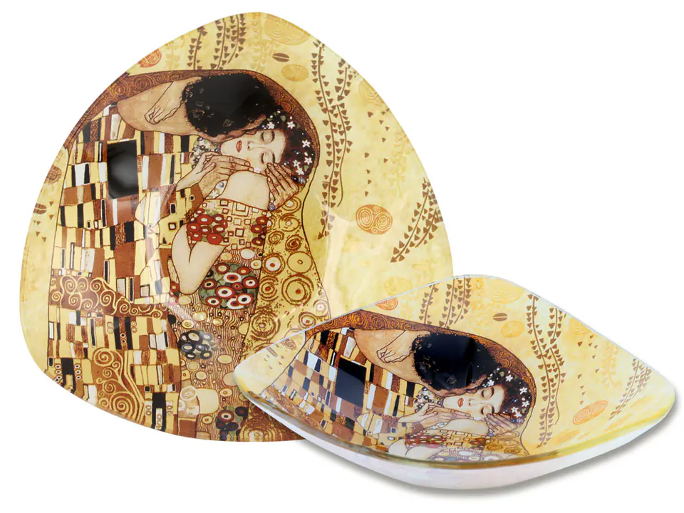 ⁨Plate bowl - G. Klimt, Kiss - 17x17cm⁩ at Wasserman.eu