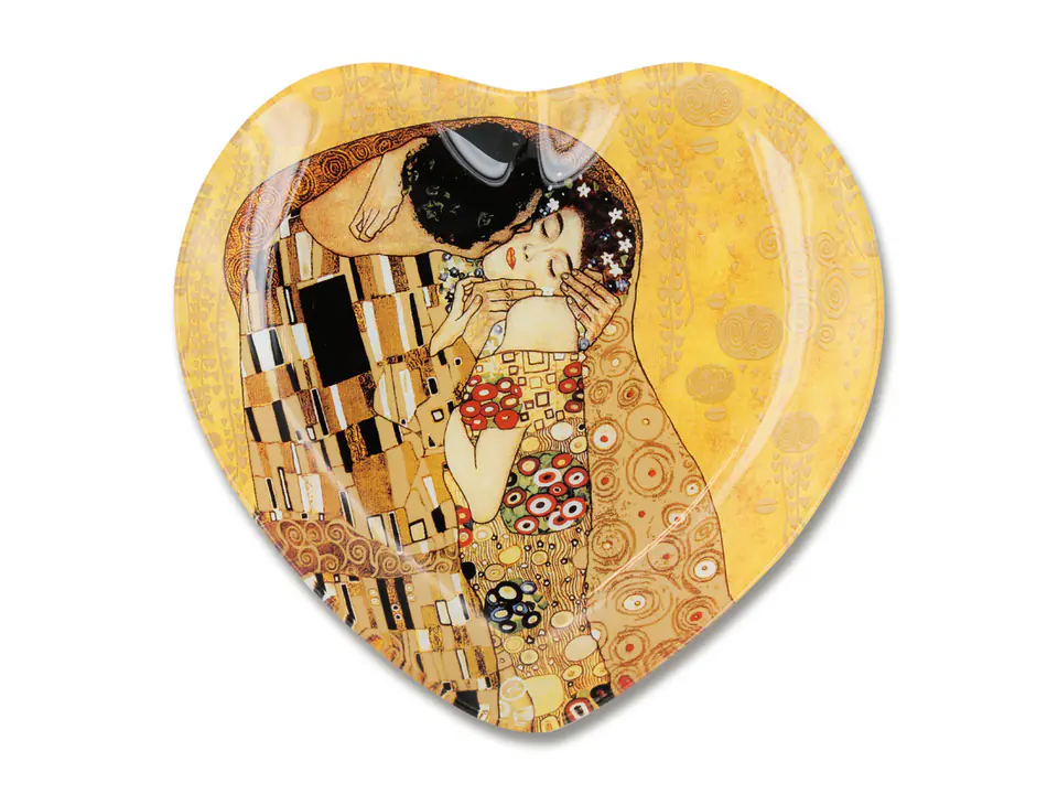 ⁨Talerz dekoracyjny serce - G. Klimt, Pocałunek 19x18cm⁩ w sklepie Wasserman.eu