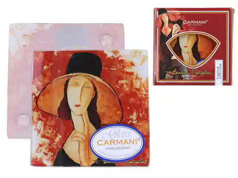 ⁨Podkładka pod kubek - A. Modigliani, Kobieta w kapeluszu (CARMANI)⁩ w sklepie Wasserman.eu