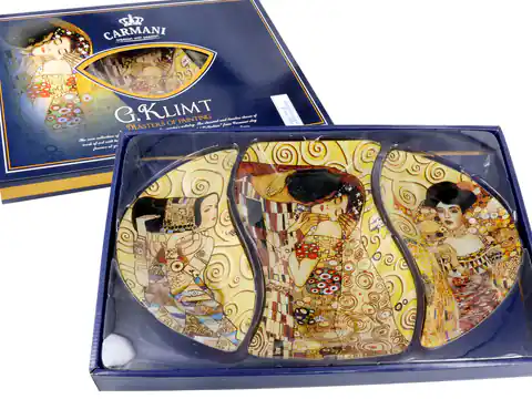 ⁨Decorative plate - G. Klimt, 3 pieces⁩ at Wasserman.eu
