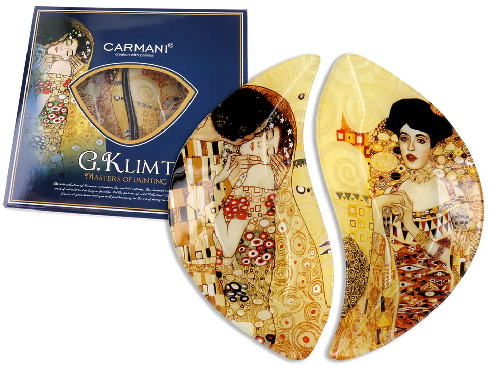 ⁨Talerz dekoracyjny - G. Klimt, Adela + Pocałunek⁩ w sklepie Wasserman.eu