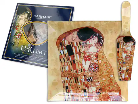 ⁨Talerz dekoracyjny z łopatką - G. Klimt, Pocałunek⁩ w sklepie Wasserman.eu