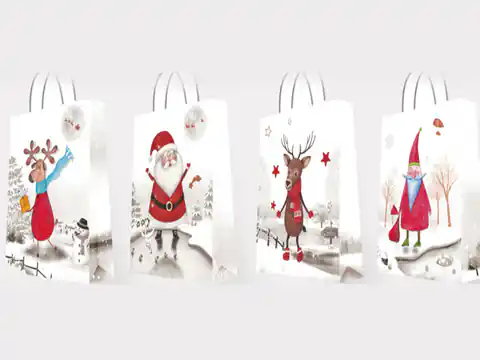⁨Christmas gift bag, medium (pattern to choose)⁩ at Wasserman.eu