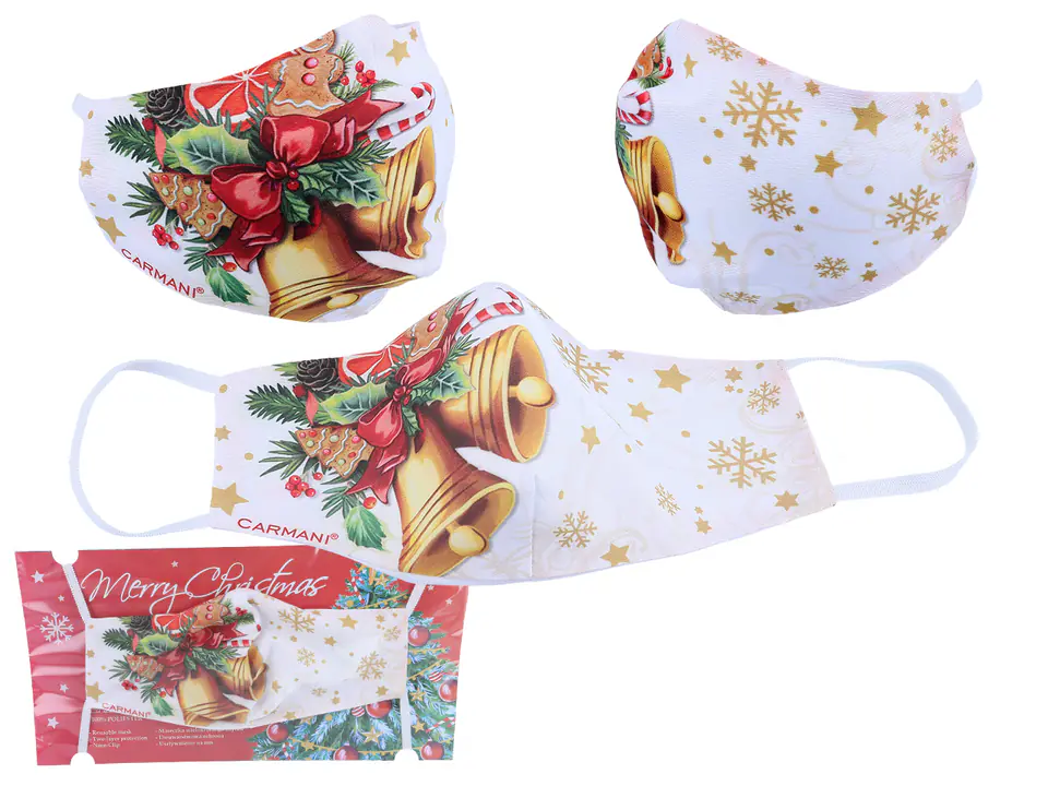 ⁨Maseczka ochronna - Świąteczna dekoracja (CARMANI)⁩ w sklepie Wasserman.eu