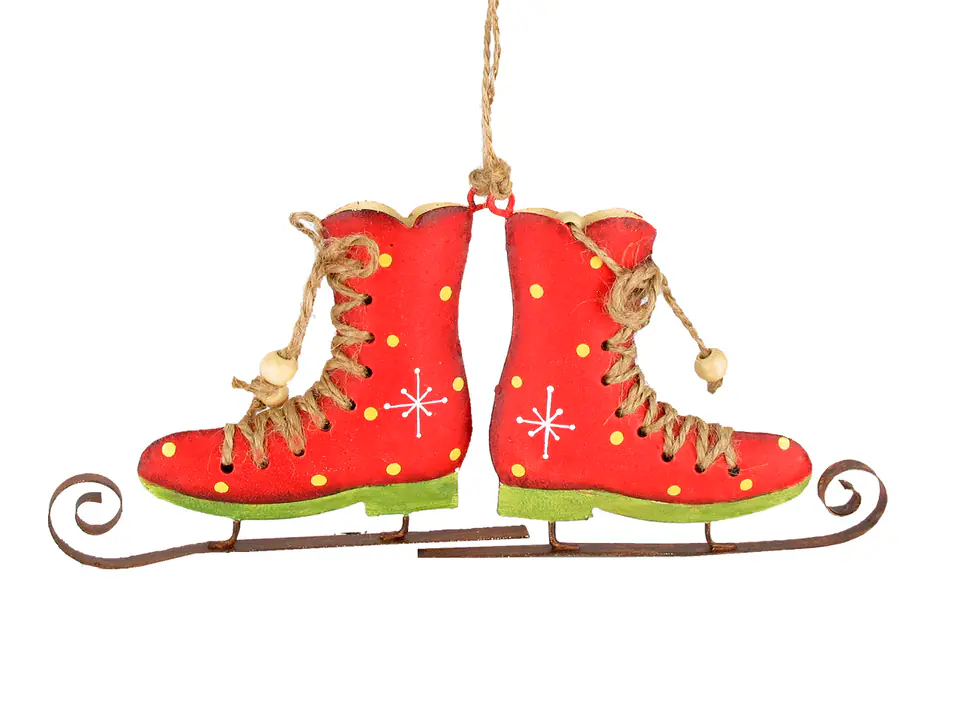 ⁨Christmas tree decoration - skates - metalwork⁩ at Wasserman.eu