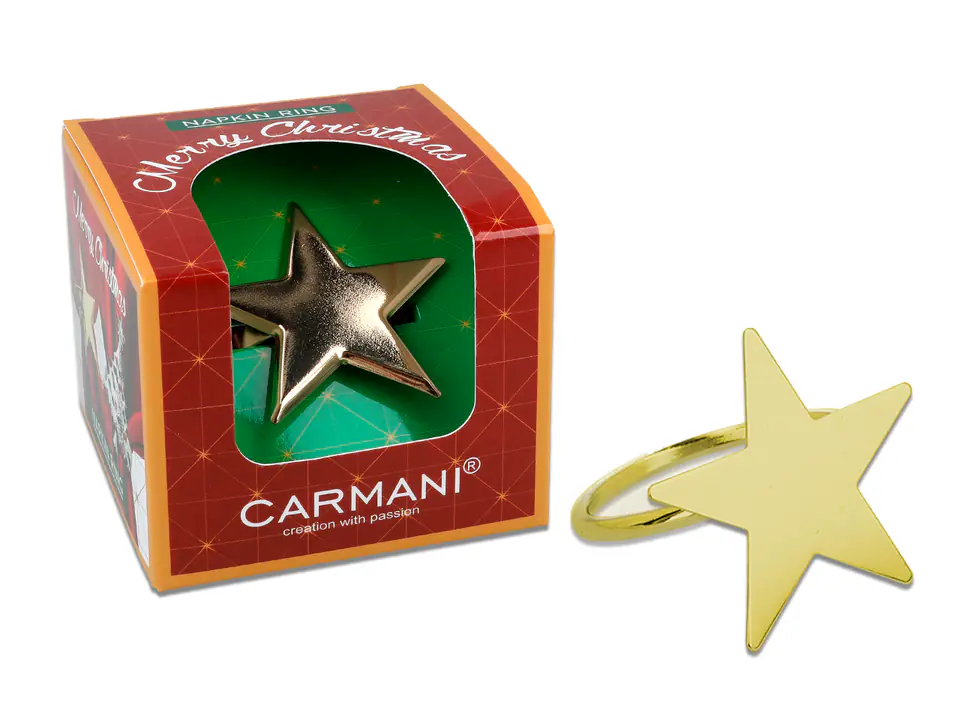 ⁨Napkin ring - Star, gold⁩ at Wasserman.eu