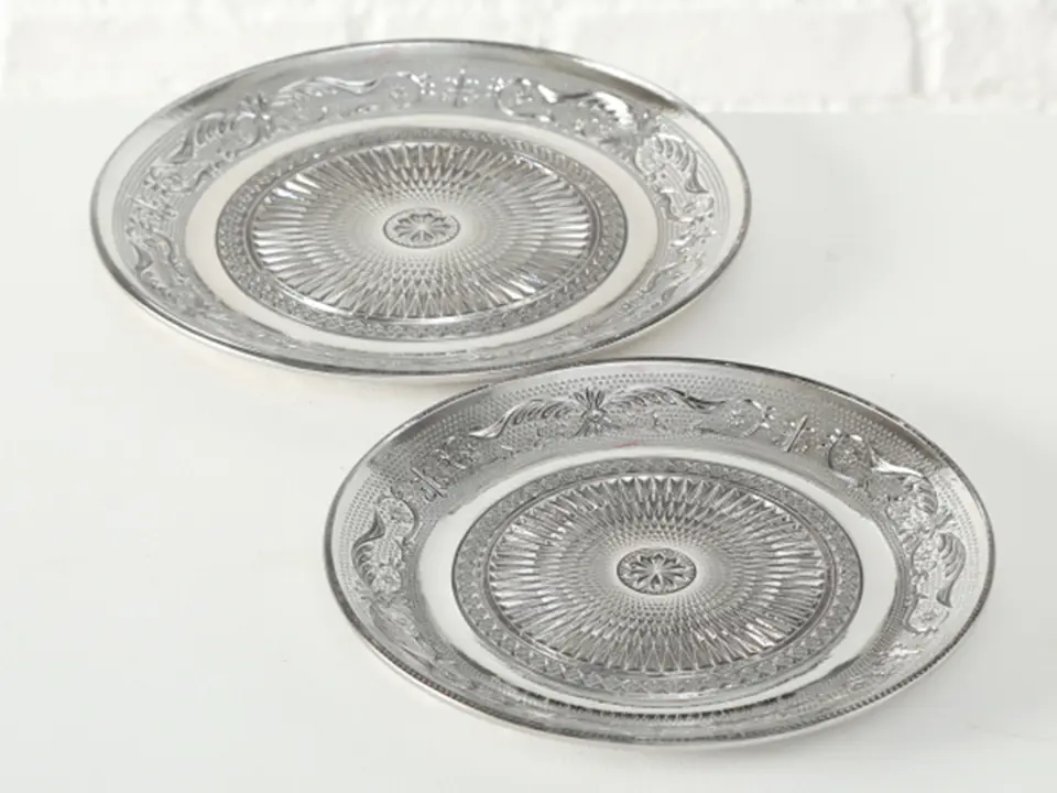 ⁨Set of 2 glass plates - Relief⁩ at Wasserman.eu