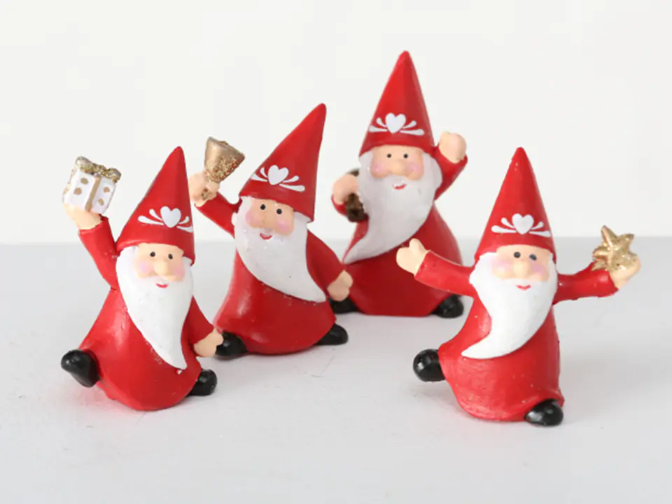 ⁨Set 4 Santa Claus Figures (pattern to choose from)⁩ at Wasserman.eu