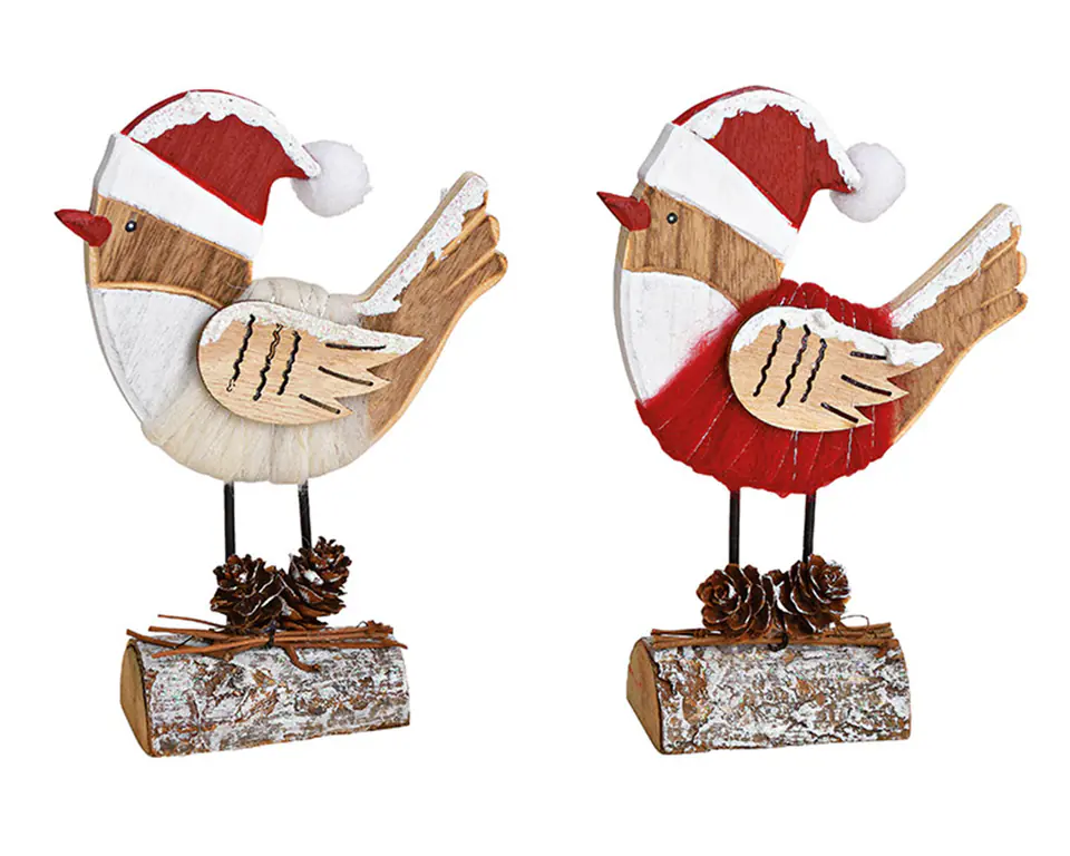 Figurine - Bird in Santa's cap large 13x17x5cm at Wasserman.eu