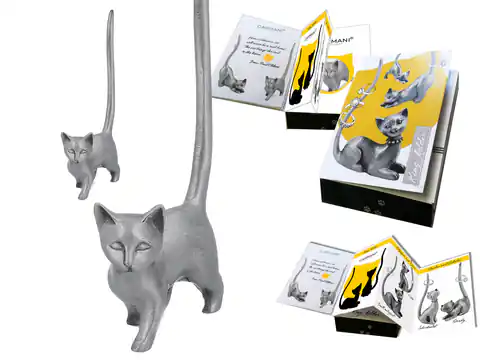 ⁨Figurine cat metal jewelry stand⁩ at Wasserman.eu