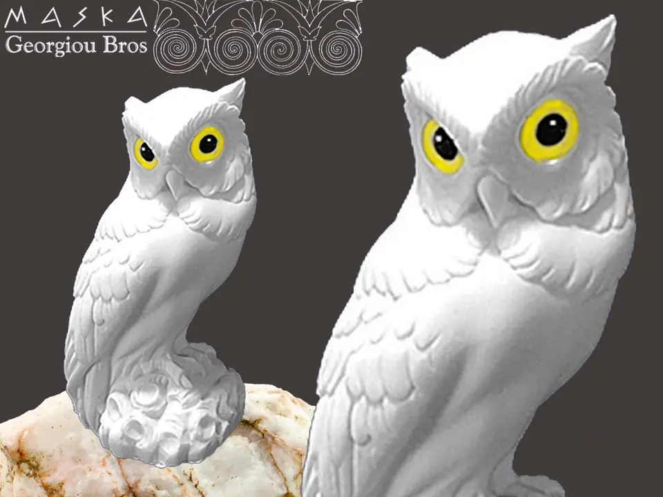 Sowa - symbol Ateny -alabaster grecki w sklepie Wasserman.eu