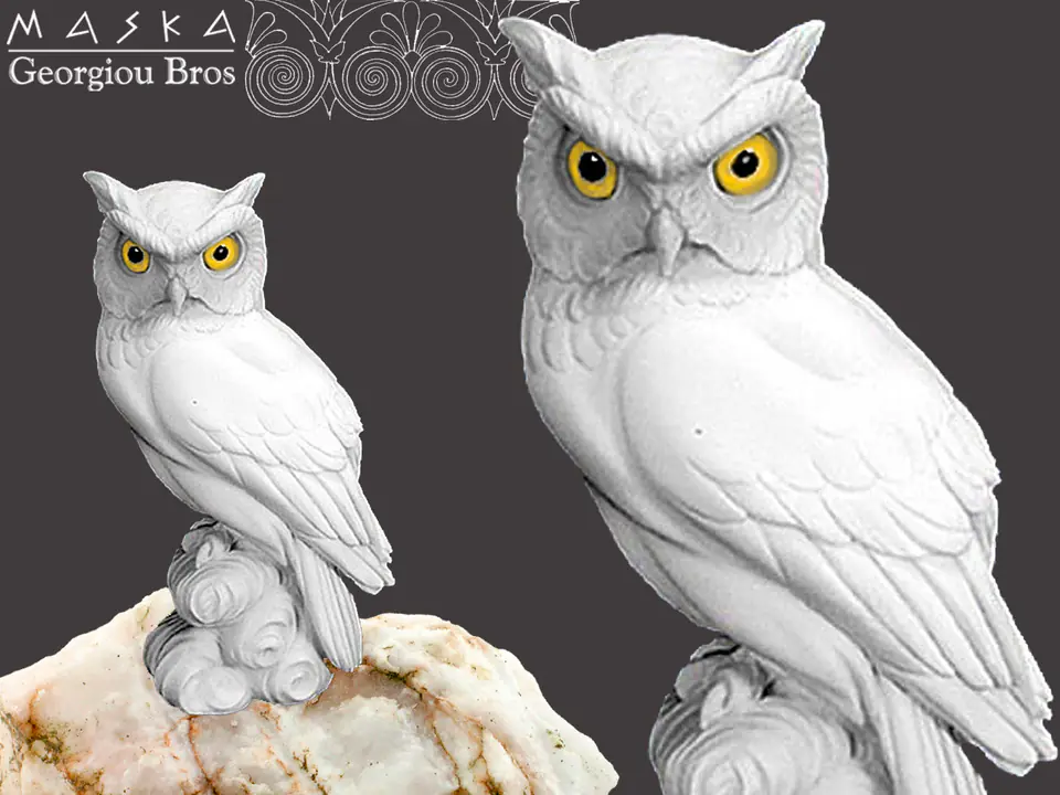 Sowa - symbol Ateny -alabaster grecki w sklepie Wasserman.eu