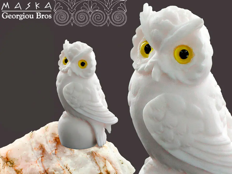 ⁨Owl -Greek alabaster⁩ at Wasserman.eu