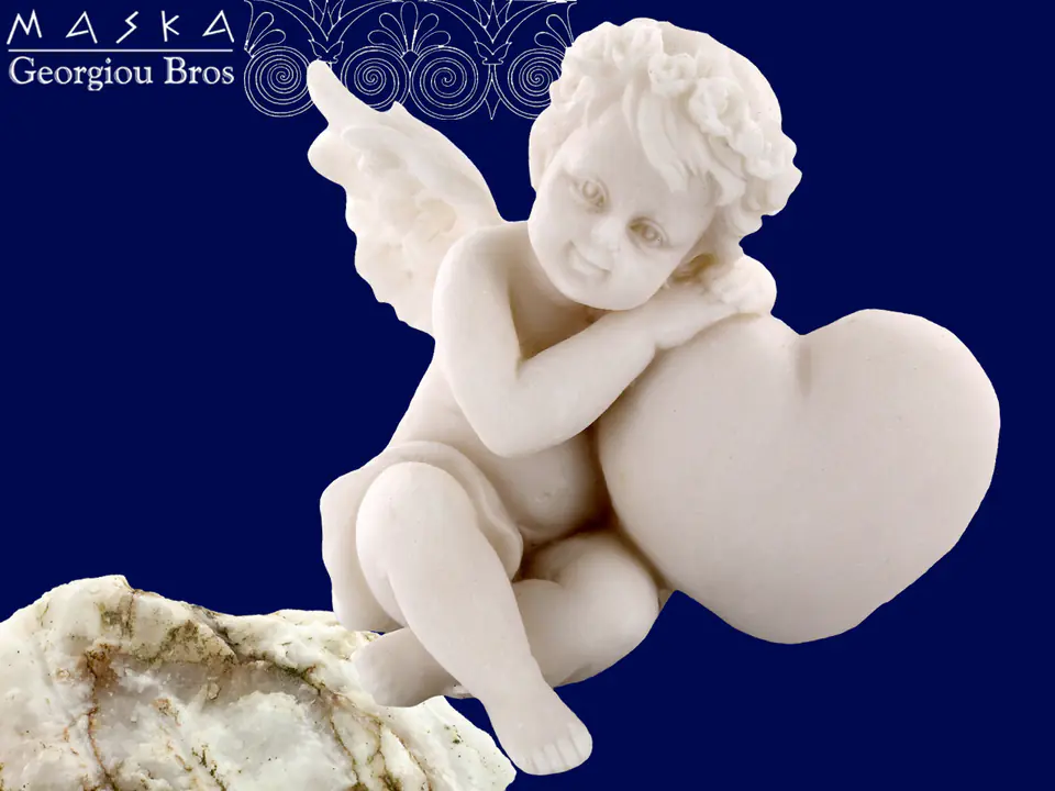 ⁨Angel with heart - Greek alabaster⁩ at Wasserman.eu