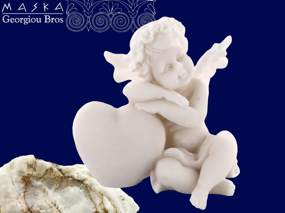 ⁨Angel with heart - Greek alabaster⁩ at Wasserman.eu