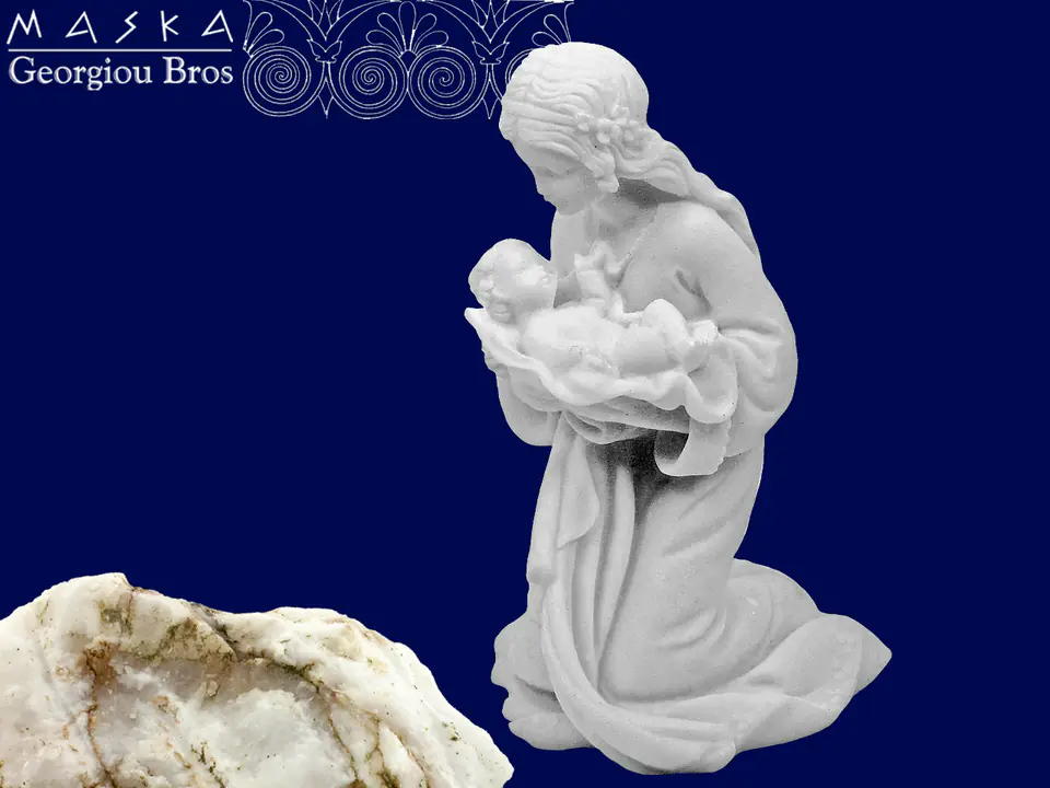 Maria z dzieciątkiem - alabaster grecki w sklepie Wasserman.eu