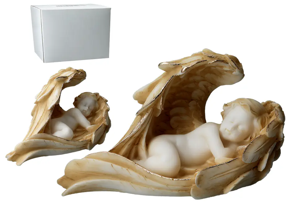 ⁨Aniołek śpiący w skrzydłach - alabaster grecki⁩ w sklepie Wasserman.eu