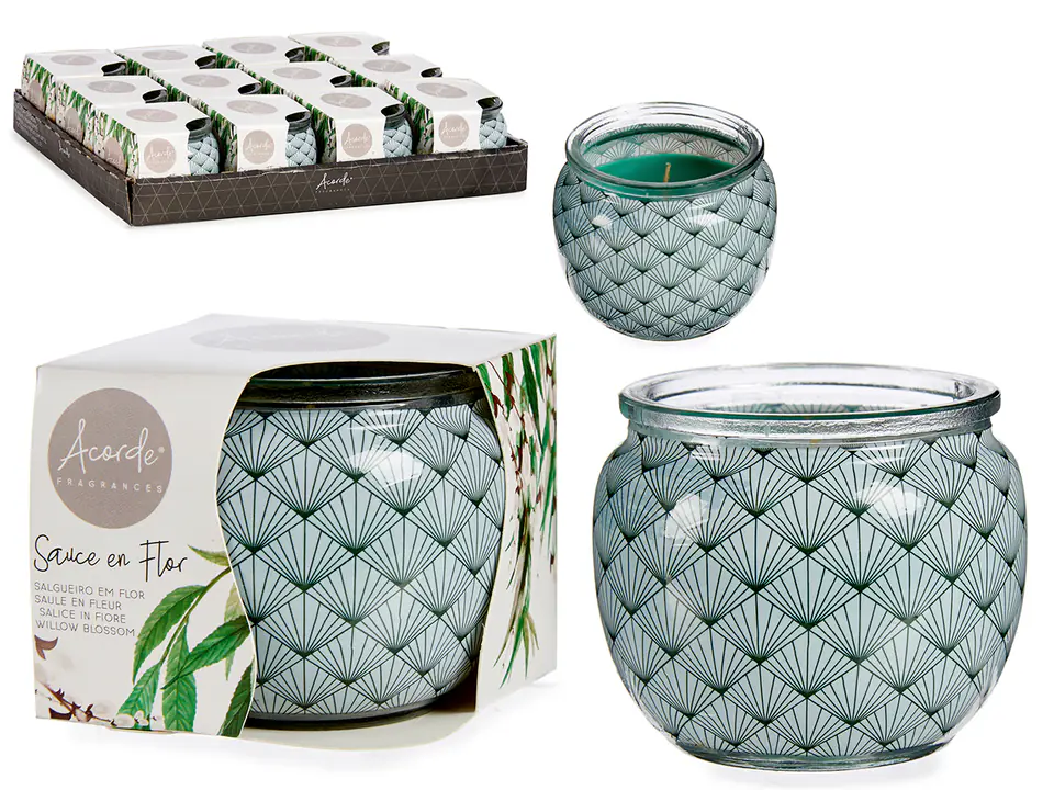 Set of 12 scented candles in glass - Willow flower at Wasserman.eu
