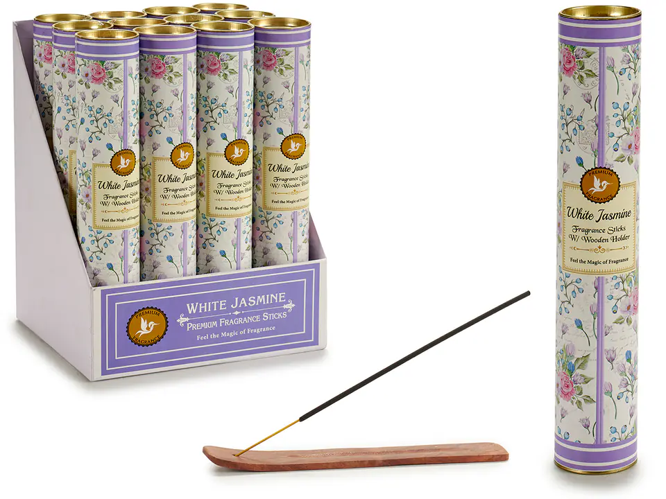 Incense in a can - Jasmine (12x30pcs) + stand at Wasserman.eu