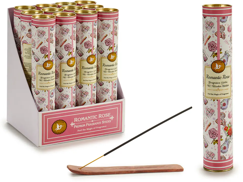 Incense in a can - Roses (12x30pcs) + stand at Wasserman.eu