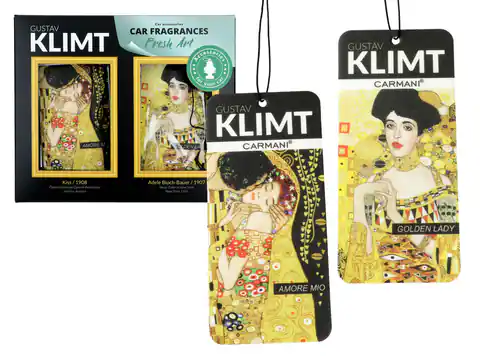 ⁨Kpl. 2 zapachów samochodowych - G. Klimt, Amore mio i Golden Lady  (CARMANI)⁩ w sklepie Wasserman.eu