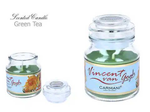 ⁨Świeczka zapachowa, american mały - V. van Gogh, Green Tea (CARMANI)⁩ w sklepie Wasserman.eu