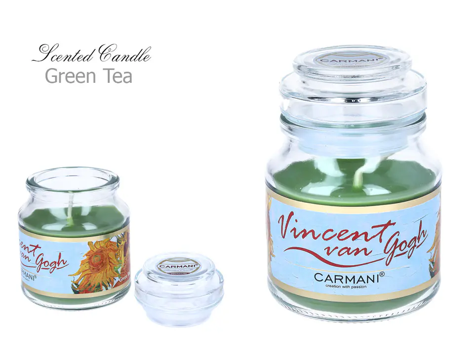 Świeczka zapachowa, american mały - V. van Gogh, Green Tea (CARMANI) w sklepie Wasserman.eu