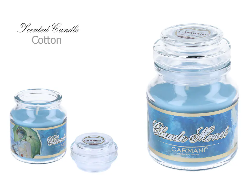 ⁨Świeczka zapachowa, american mały - C. Monet, Cotton (CARMANI)⁩ w sklepie Wasserman.eu