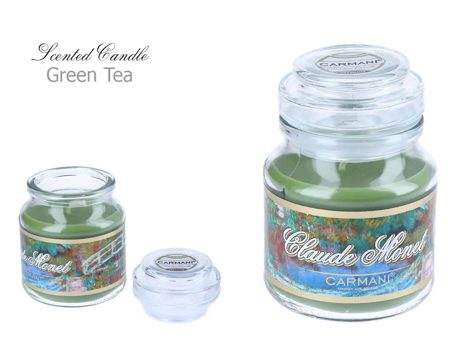 Świeczka zapachowa, american mały - C. Monet, Green Tea (CARMANI) w sklepie Wasserman.eu