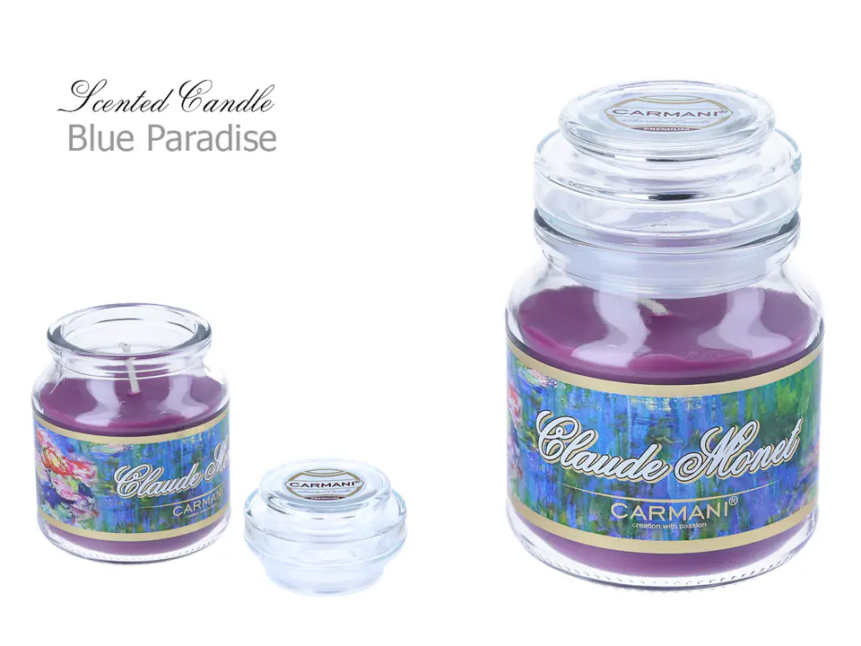 ⁨Scented candle, american small - C. Monet, Blue Paradise⁩ at Wasserman.eu