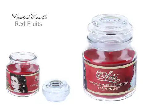 ⁨Świeczka zapachowa, american mały - Sisi, Red Fruit (CARMANI)⁩ w sklepie Wasserman.eu