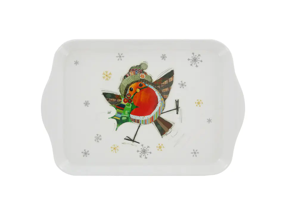 ⁨Melamine tray small - Bug Art Robin Holly⁩ at Wasserman.eu