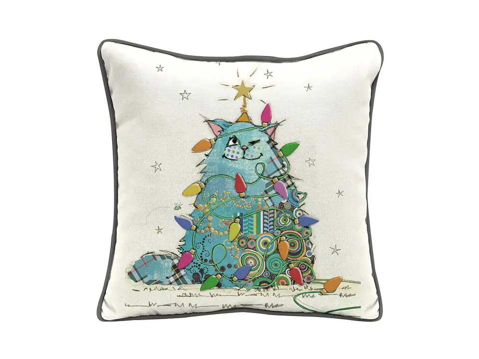 ⁨Pillow - Bug Art Cat Tree 35X35⁩ at Wasserman.eu