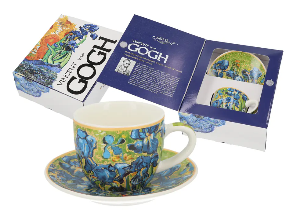 Filiżanka espresso ze spodkiem - V. van Gogh, Irysy (CARMANI) w sklepie Wasserman.eu